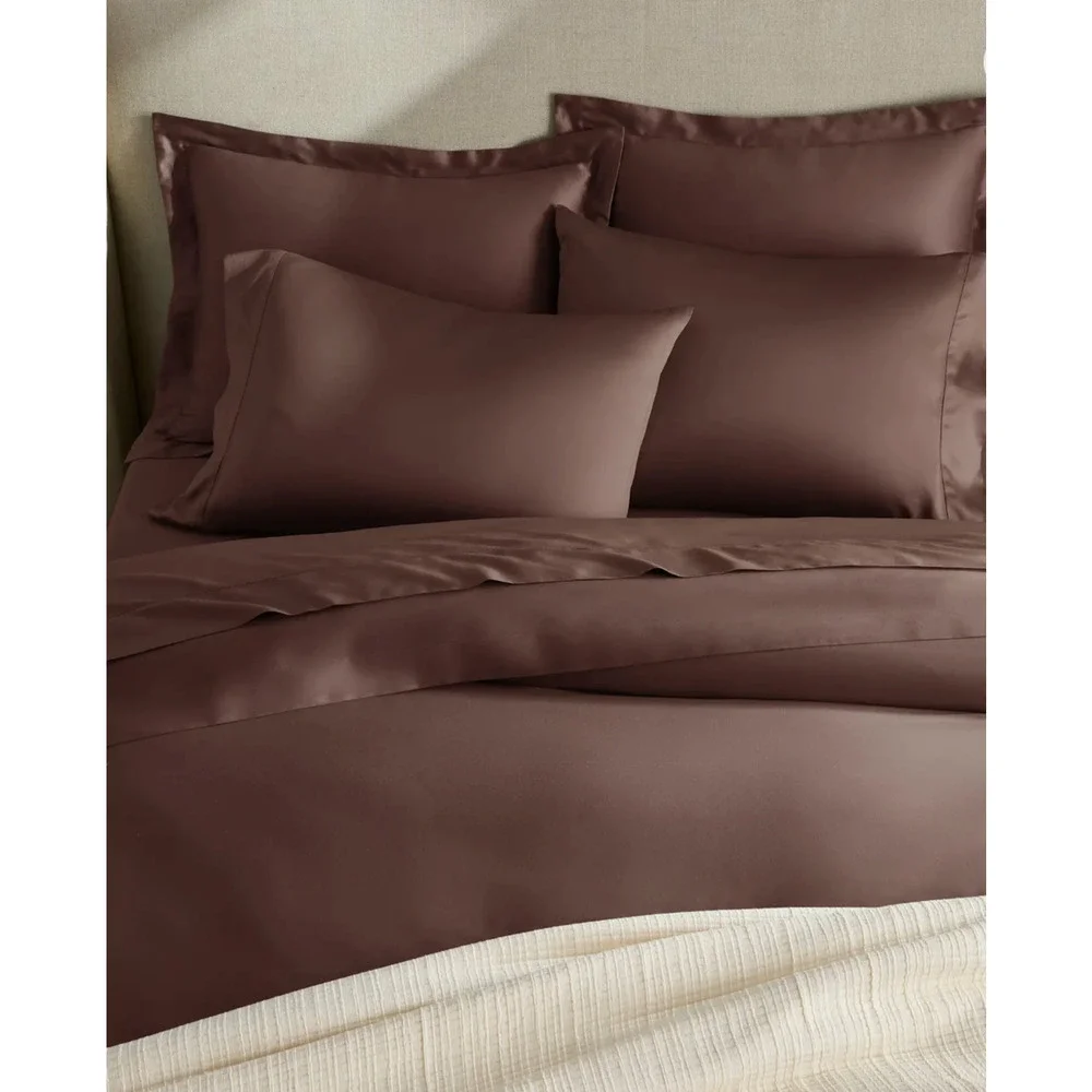 Quince Signature Giza Cotton Sateen Sheet Set KING in Espresso